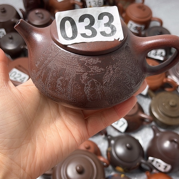 紫砂茶壶紫砂微瑕半手