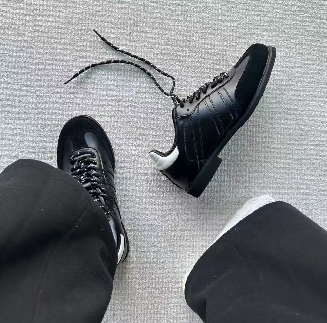 男款德训鞋复古黑色高级感英伦风小皮鞋百搭通勤休闲低帮德比板鞋