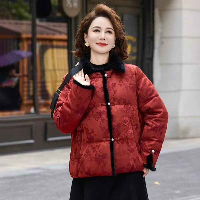 25a96款聚成新中式高贵时尚保暖棉服A