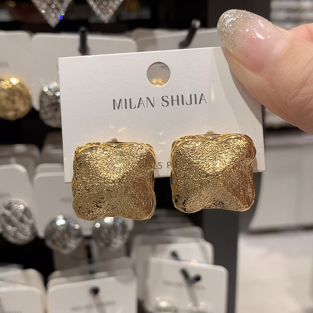 铜合金925银金色喷砂方块