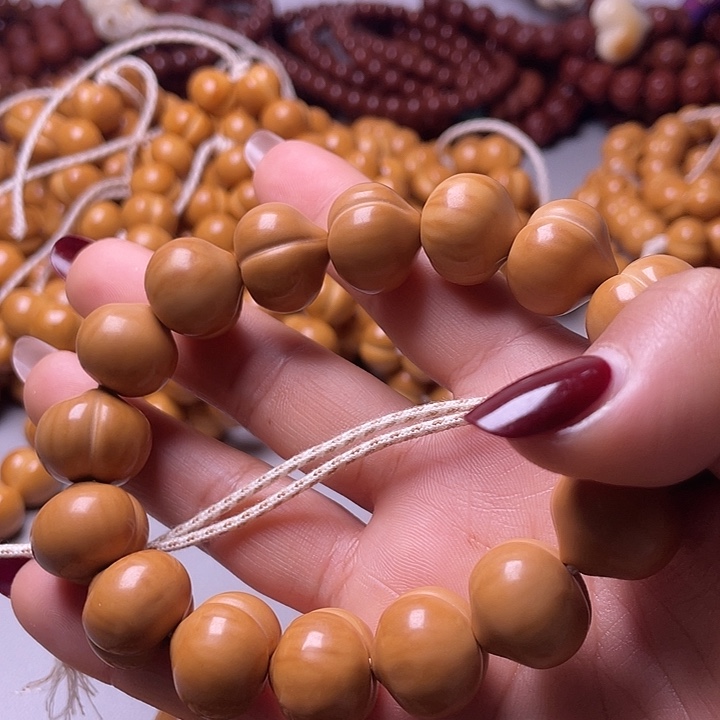 猴头核桃手串17尺寸镜面柯基屁桃手持全品无暇