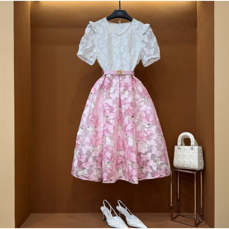 【G】春夏丨设计师轻奢气质印花女士连衣裙 CX-2024521