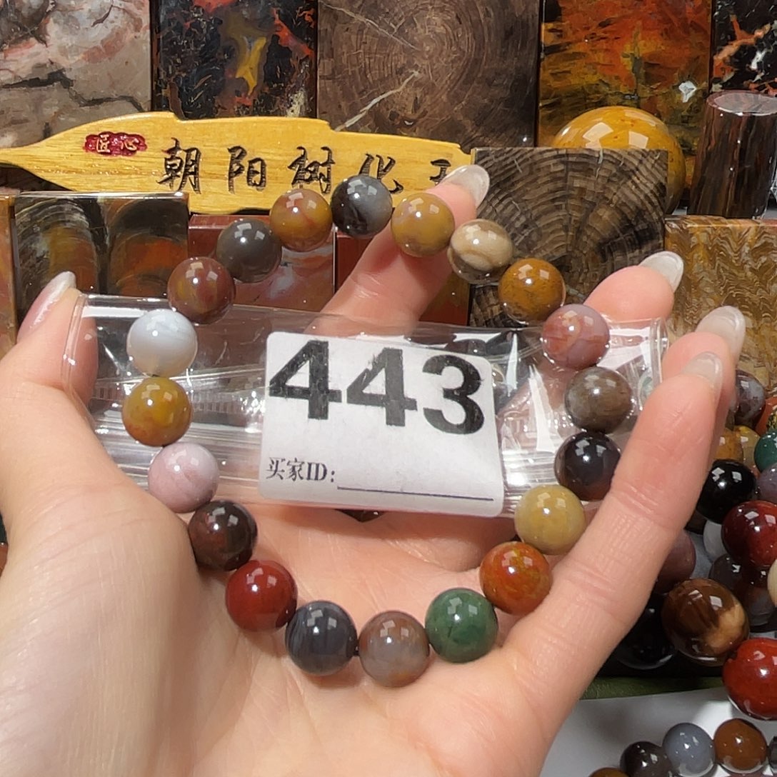 硅化玉未镶嵌天然北票硅化玉手串10.7