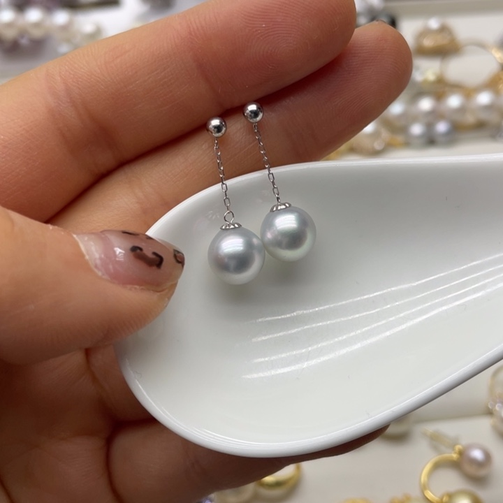 海水珍珠耳饰18K金镶嵌