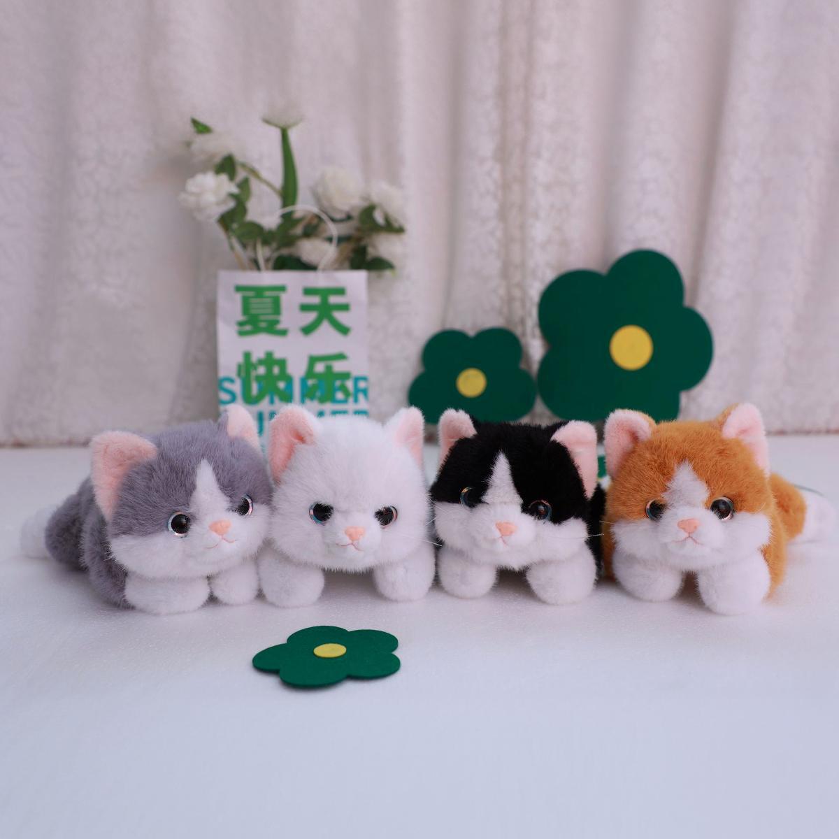 玩偶部落小爬猫抱枕猫咪玩偶可爱猫猫公仔毛绒玩具布娃娃