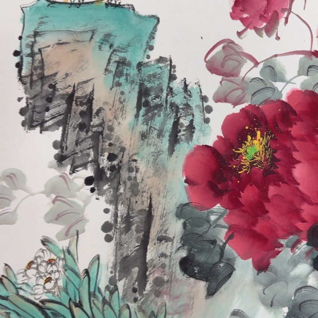 国画纯手绘山水花鸟作品