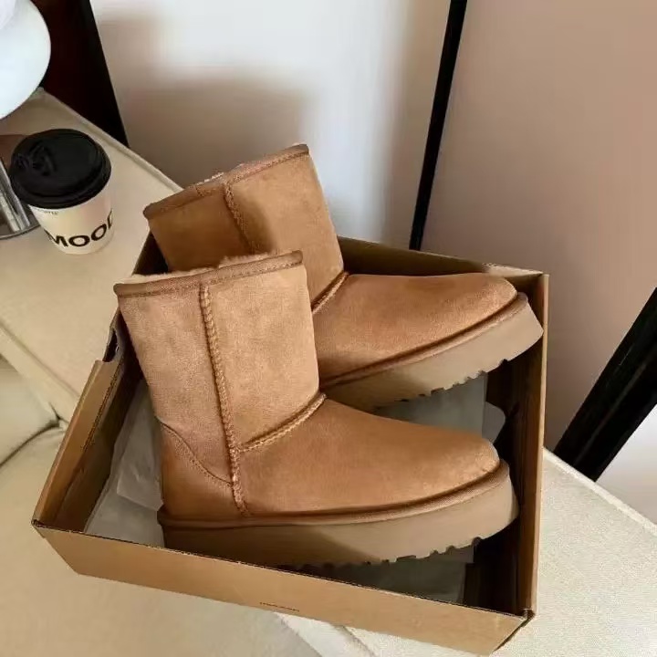 【5825】桑坡皮毛一体雪地靴时尚百搭