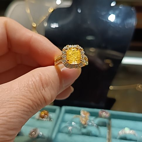 金珀吊坠(赠链)银S925镀金镶嵌