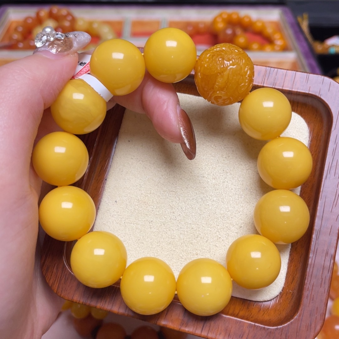 未镶嵌蜜蜡手链手串