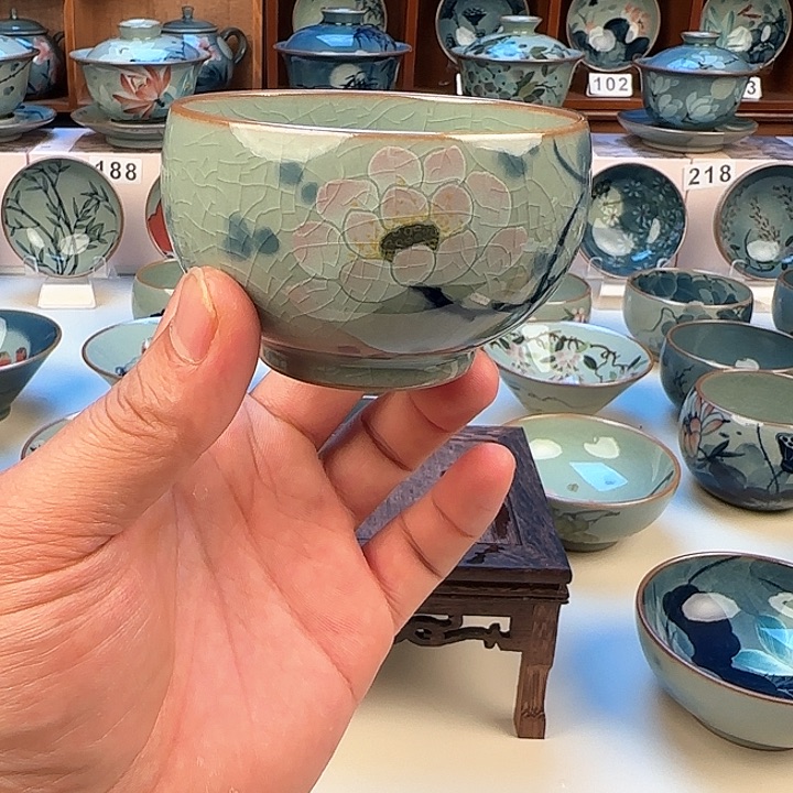 景德镇陶瓷陶瓷杯茶具禅定杯100毫升礼盒装