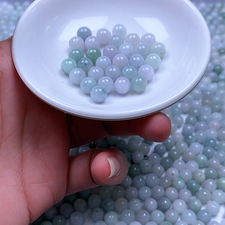 翡翠散珠翡翠翡翠卡7.6。100颗80元