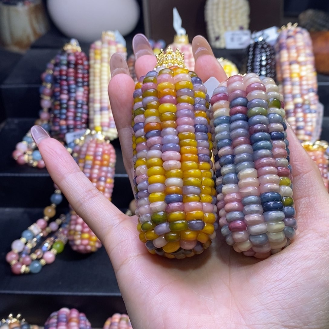 玉墨****宝文玩玉米 马卡龙➕彩豆