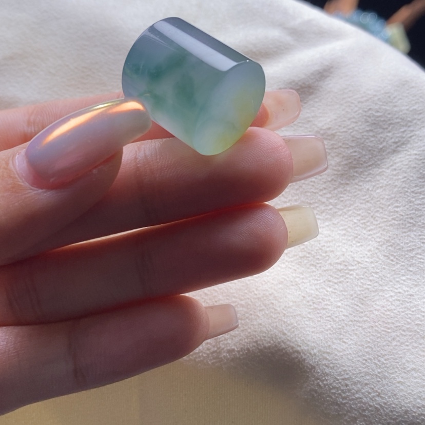 【闪购商品】翡翠颈饰未镶嵌冰黄飘花大珠卡17.2