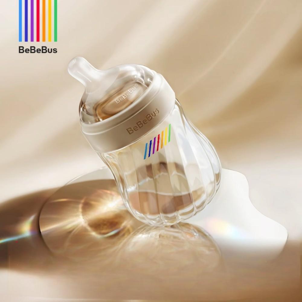 BeBeBus铂晶奶瓶PPSU材质新生儿奶瓶防胀气防呛奶外头设计仿母乳