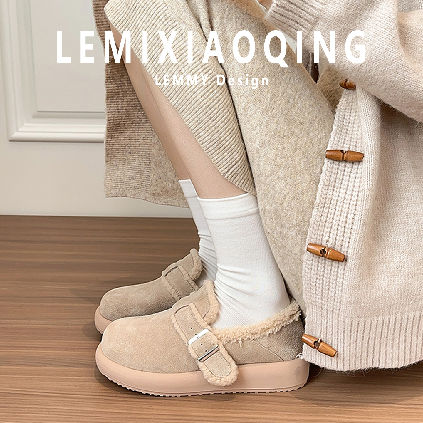 爆款保暖东北棉鞋外穿面包鞋女冬季保暖加绒加厚新款全包勃肯鞋