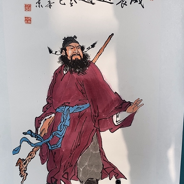 国画三尺手绘人物