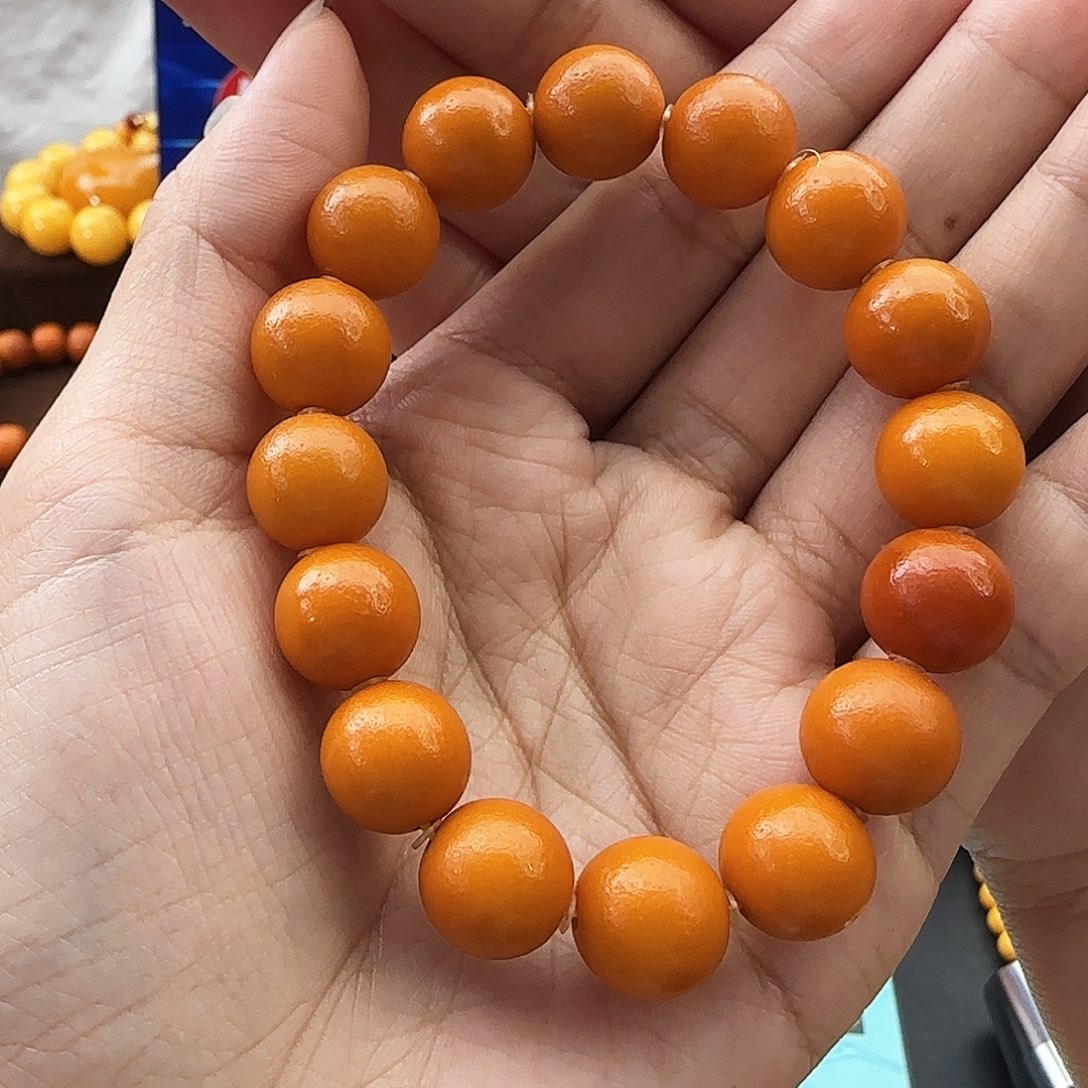 琥珀颈饰未镶嵌12M蜜蜡