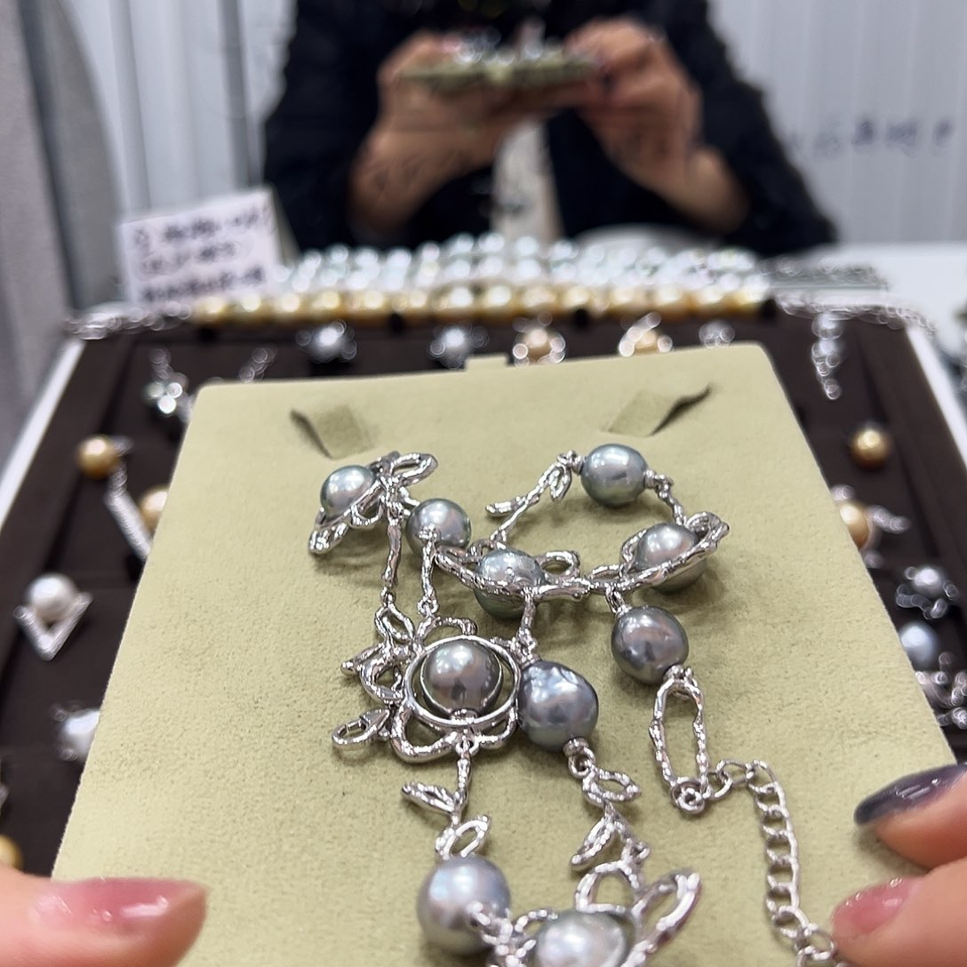 海水珍珠颈饰银S925镶嵌云