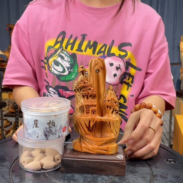 柏木（崖柏）山水倒流香送两盒香