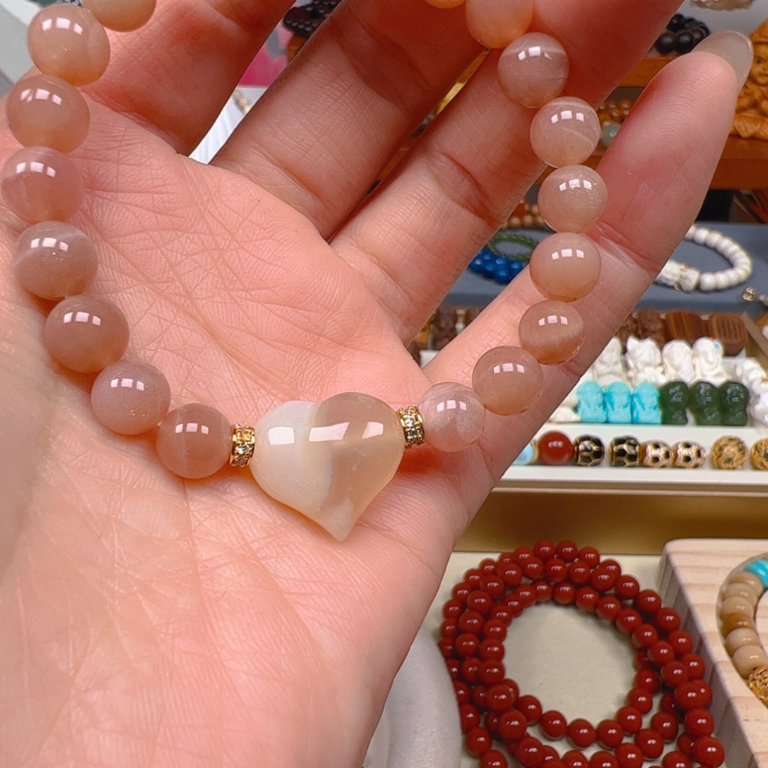 翡翠手链未镶嵌太阳石樱花手链