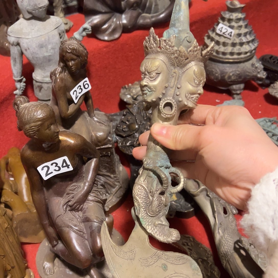 喜***囍黄铜摆件，文房摆件