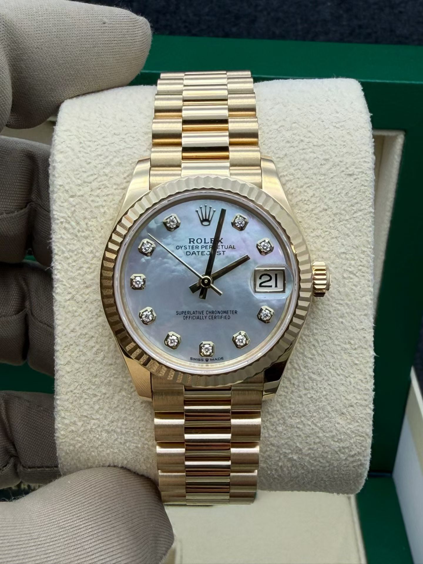 99新 Rolex/劳力士 杜师傅/自动女/日志/全金贝母