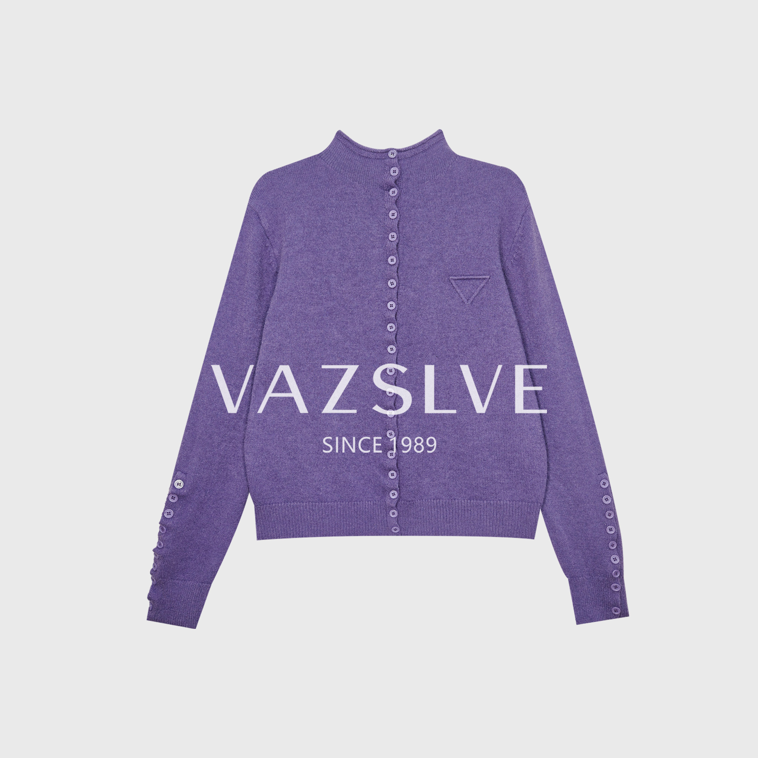 【VAZSLVE/全新奢品】捡漏 "葡萄紫" 秋冬时尚休闲开衫毛衣MY1668