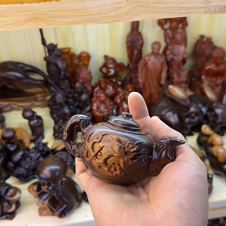 木黑檀木11双色梅花壶一只