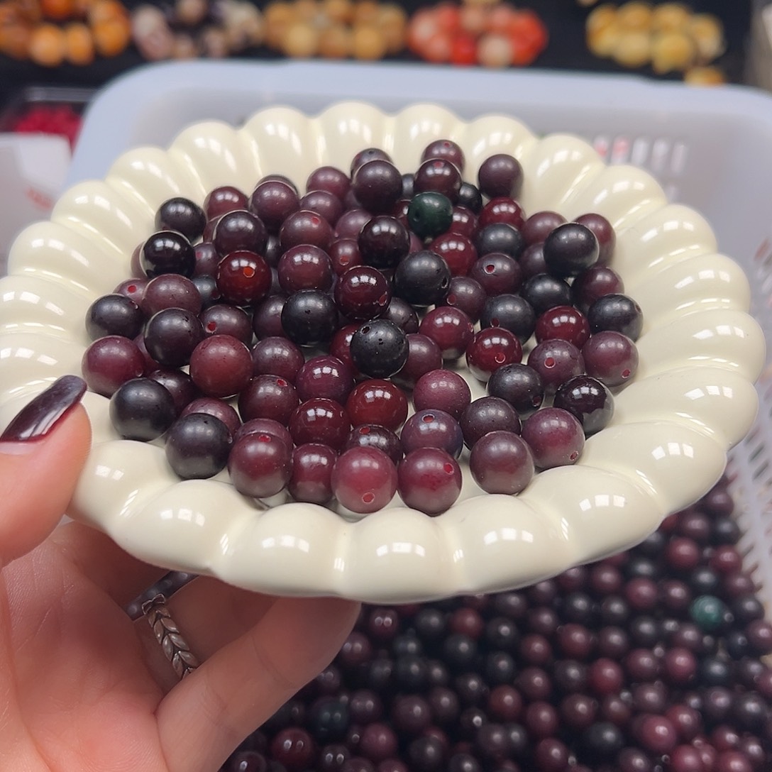 菩提根/象牙果手串车里子大小混200颗