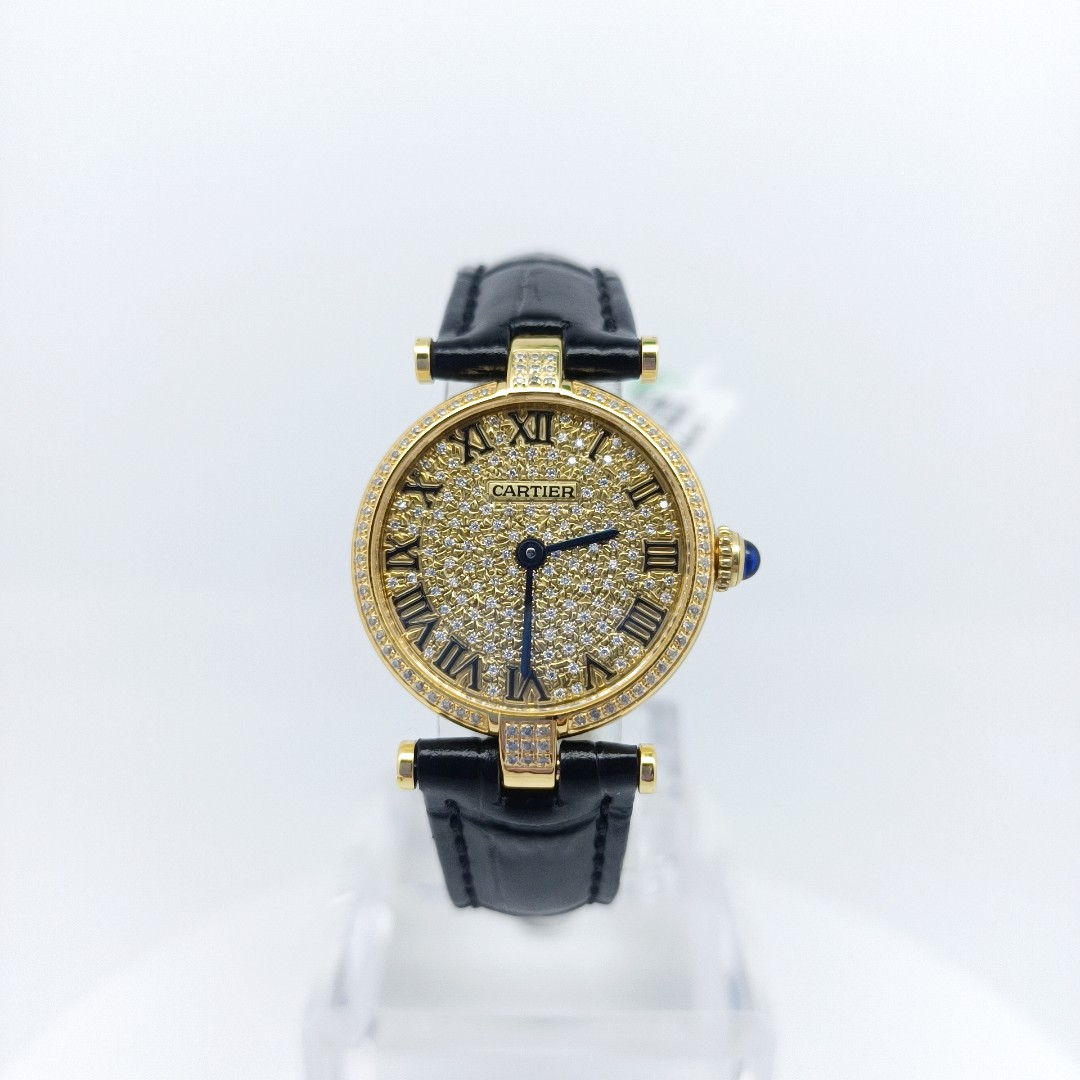 99新 Cartier/卡地亚 爆款 石英腕表 后钻24mm/公价82999/wh9129