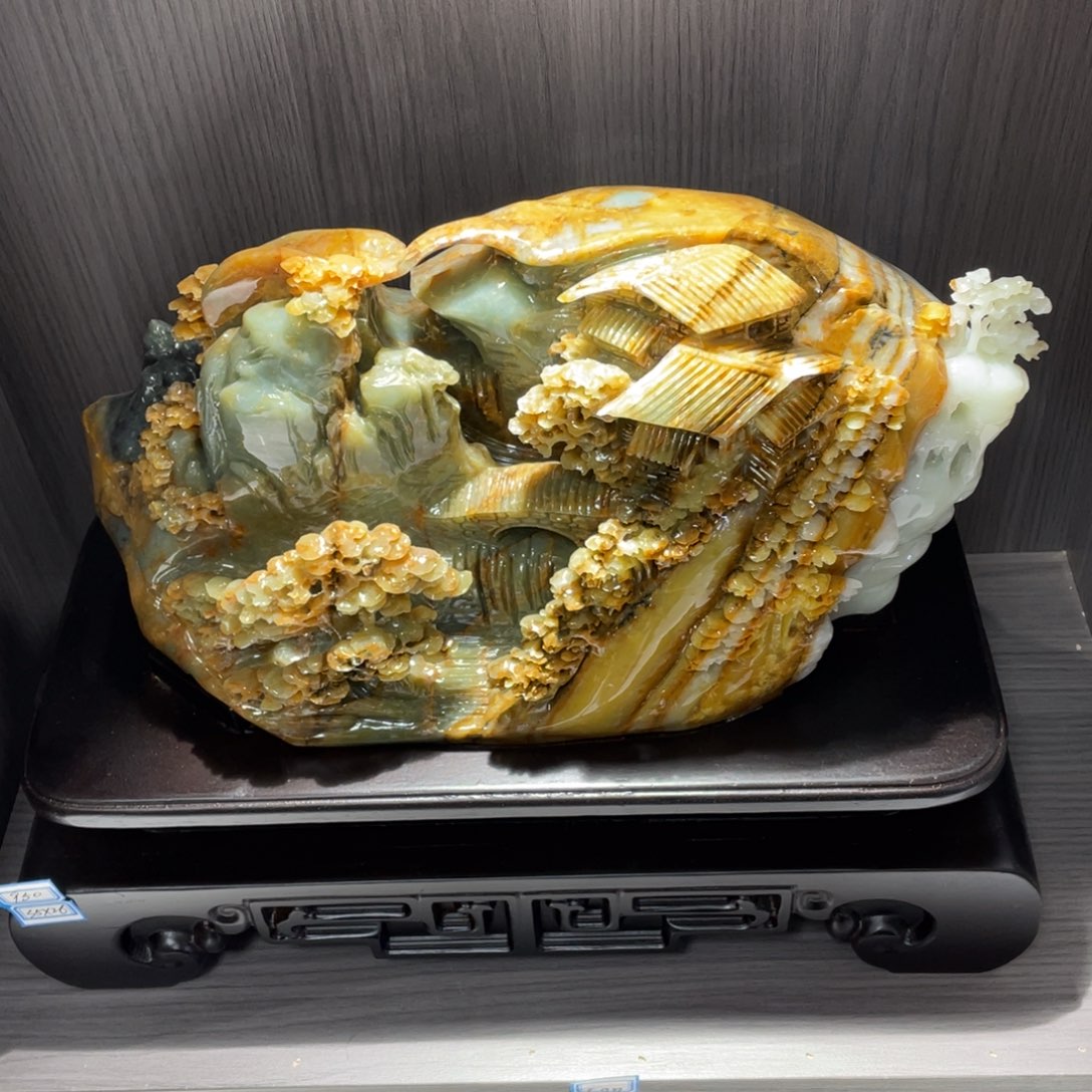 透闪石-蛇纹石玉（覆膜）珠宝奇石合金