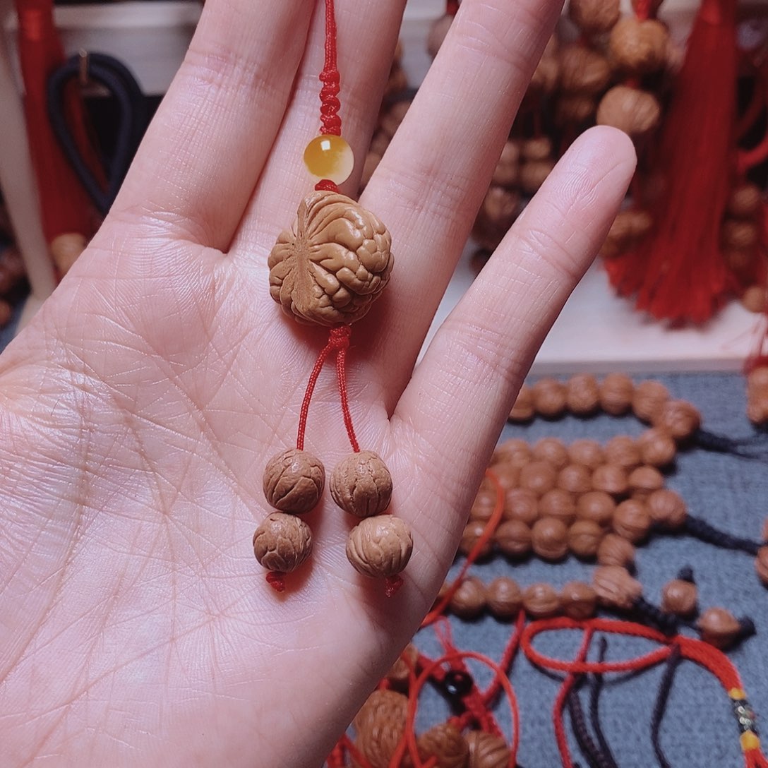 微***笑桃核吊坠桃枭挂件