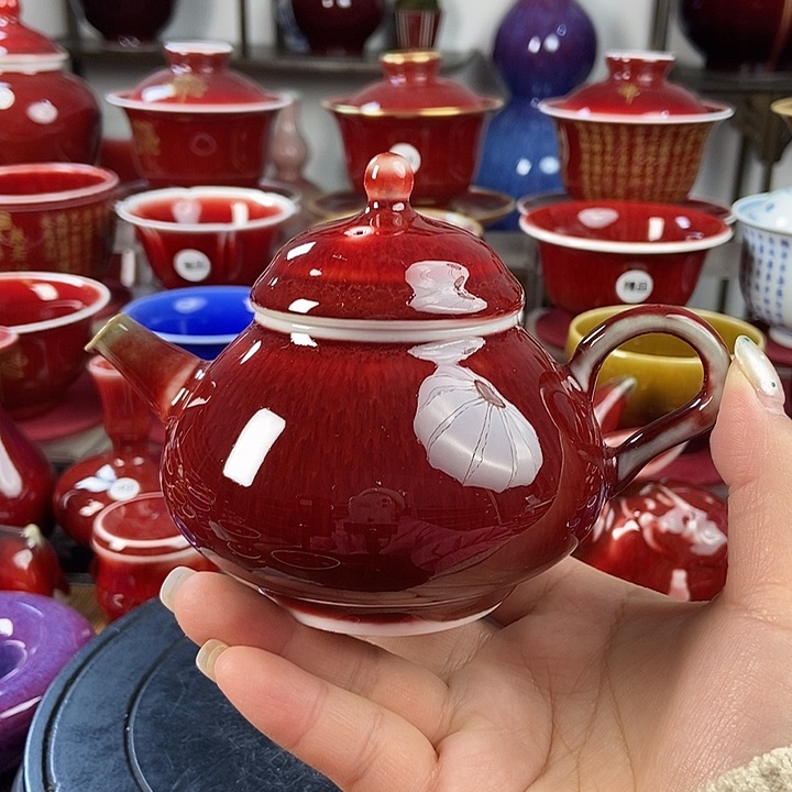 陶瓷王**来景德镇名陶雅玩原矿郎红