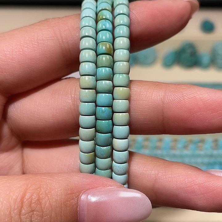 绿松石未镶嵌直切108