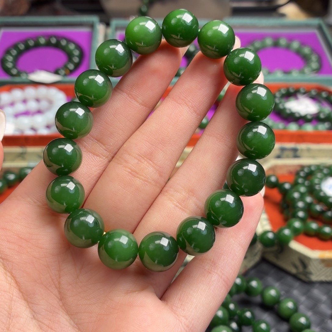 和田玉（碧玉）未镶嵌手串