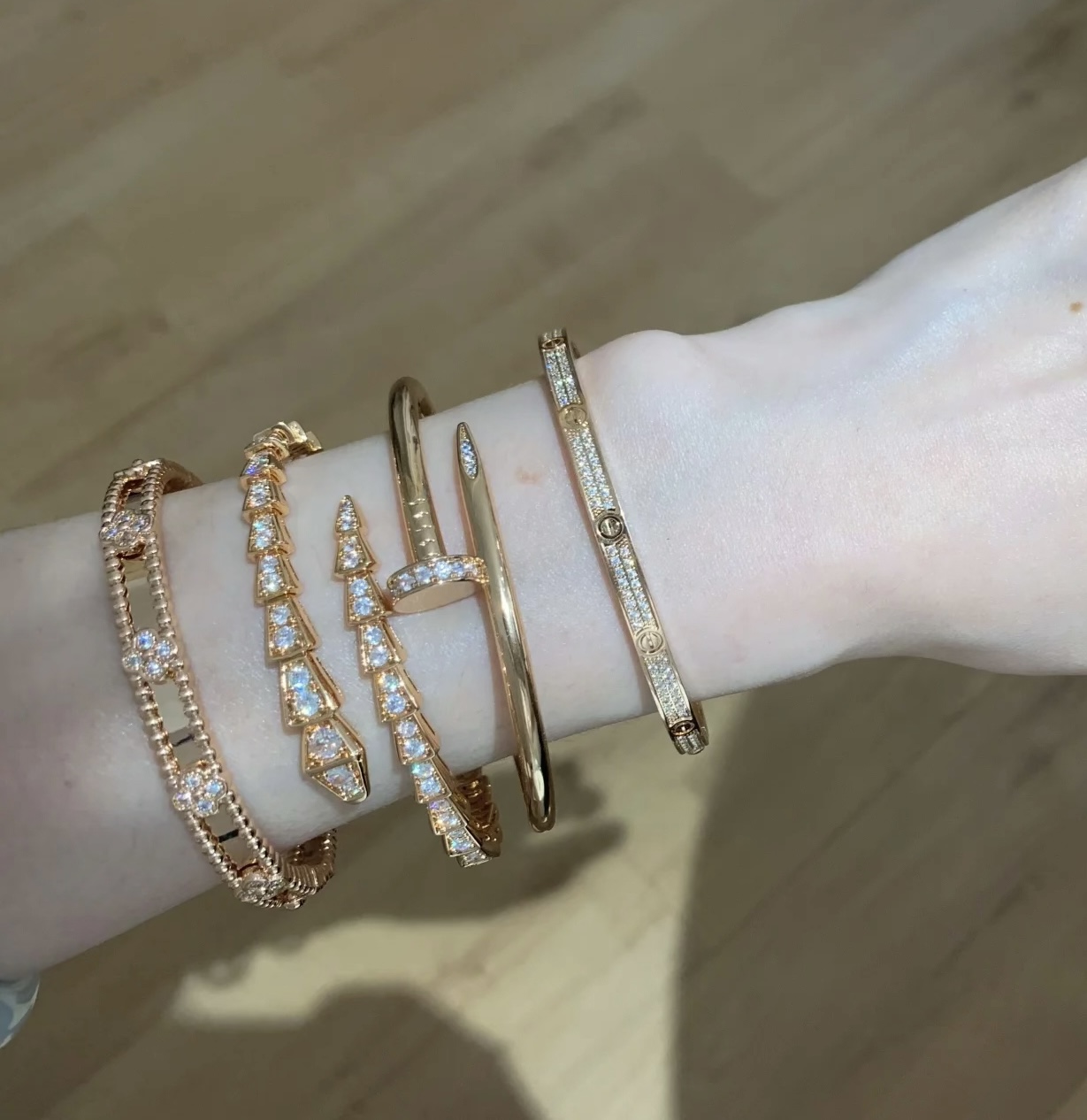 合金手镯 【千千】手镯集合 时尚轻奢经典高级高保色气质温柔手镯