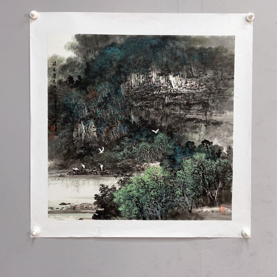 国画吕元忠四尺斗方精品佳作