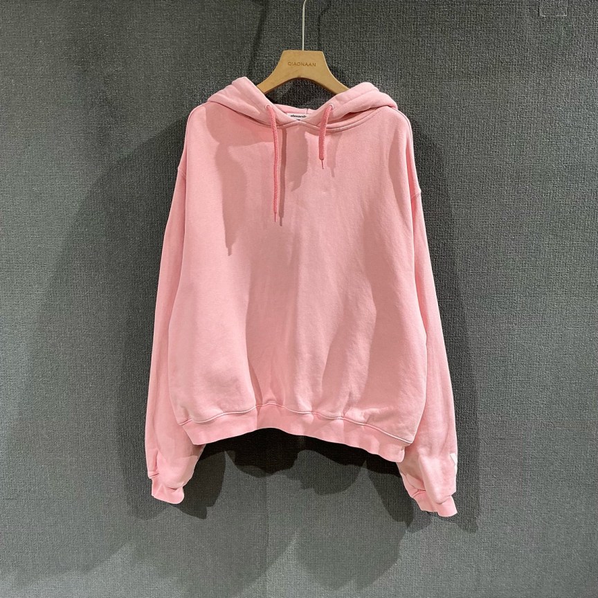 99新 ALEXANDER WANG 亚历山大王（pm）粉色帽衫卫衣 s码/9857