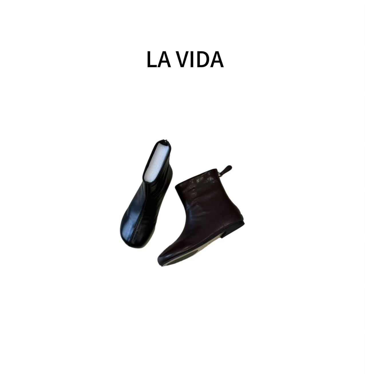 -LA VIDA-两色假分趾短靴