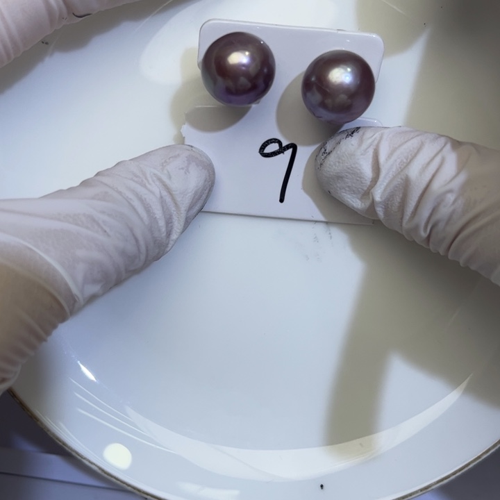 淡水珍珠耳饰银S925镶嵌