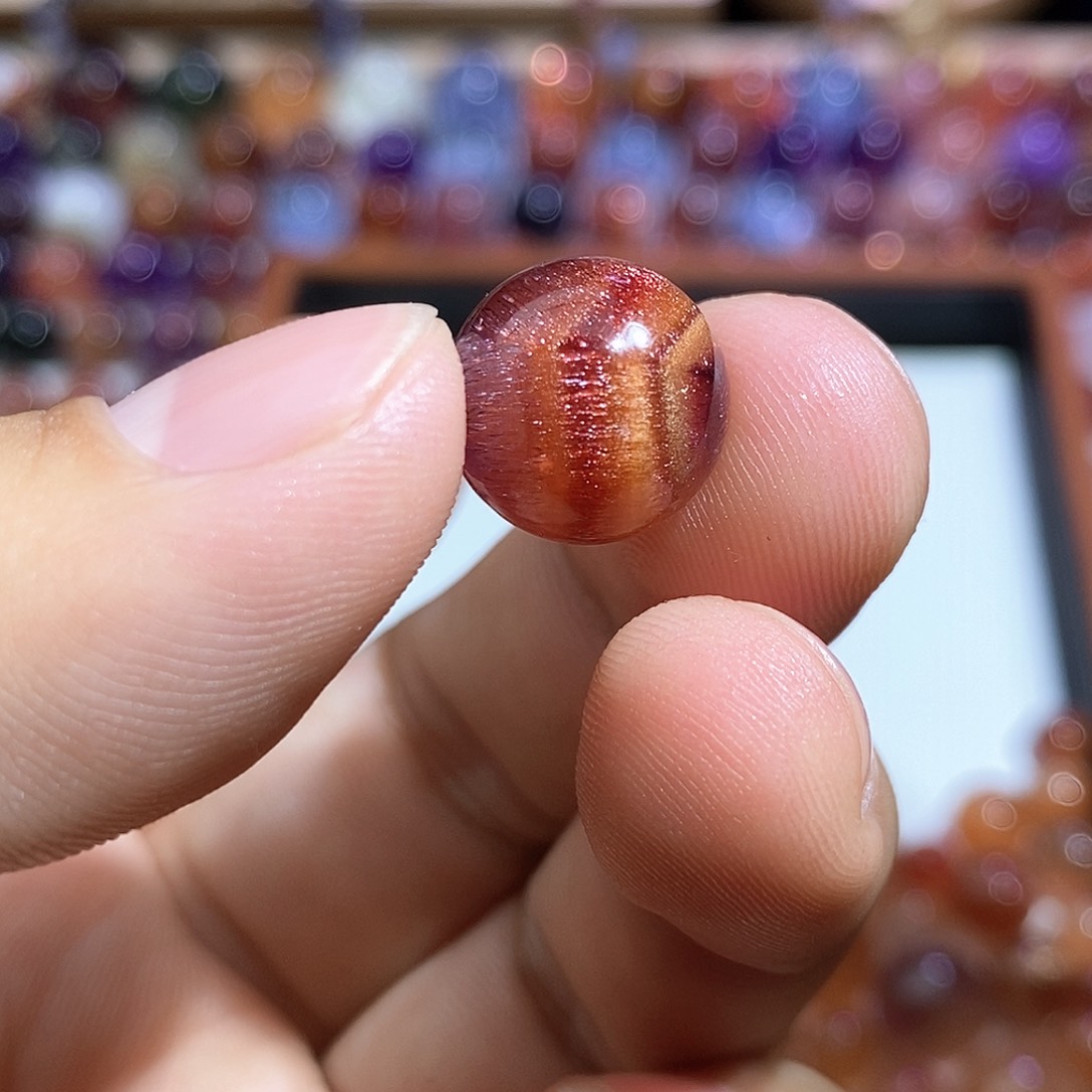 水晶橘超单珠，打孔不退换未镶嵌