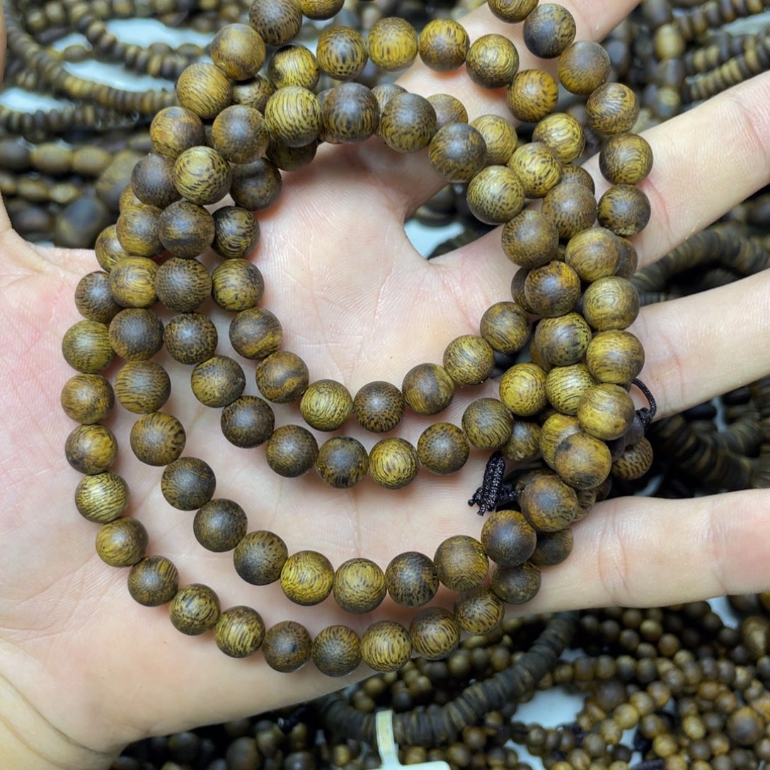 沉香沉香碎屑+0.8圆珠多圈25克加