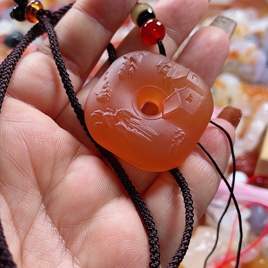 玛瑙/玉髓吊坠(赠链)未镶嵌冰**忆