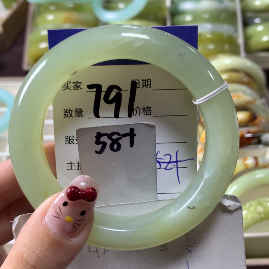 蛇纹石玉手镯未镶嵌791