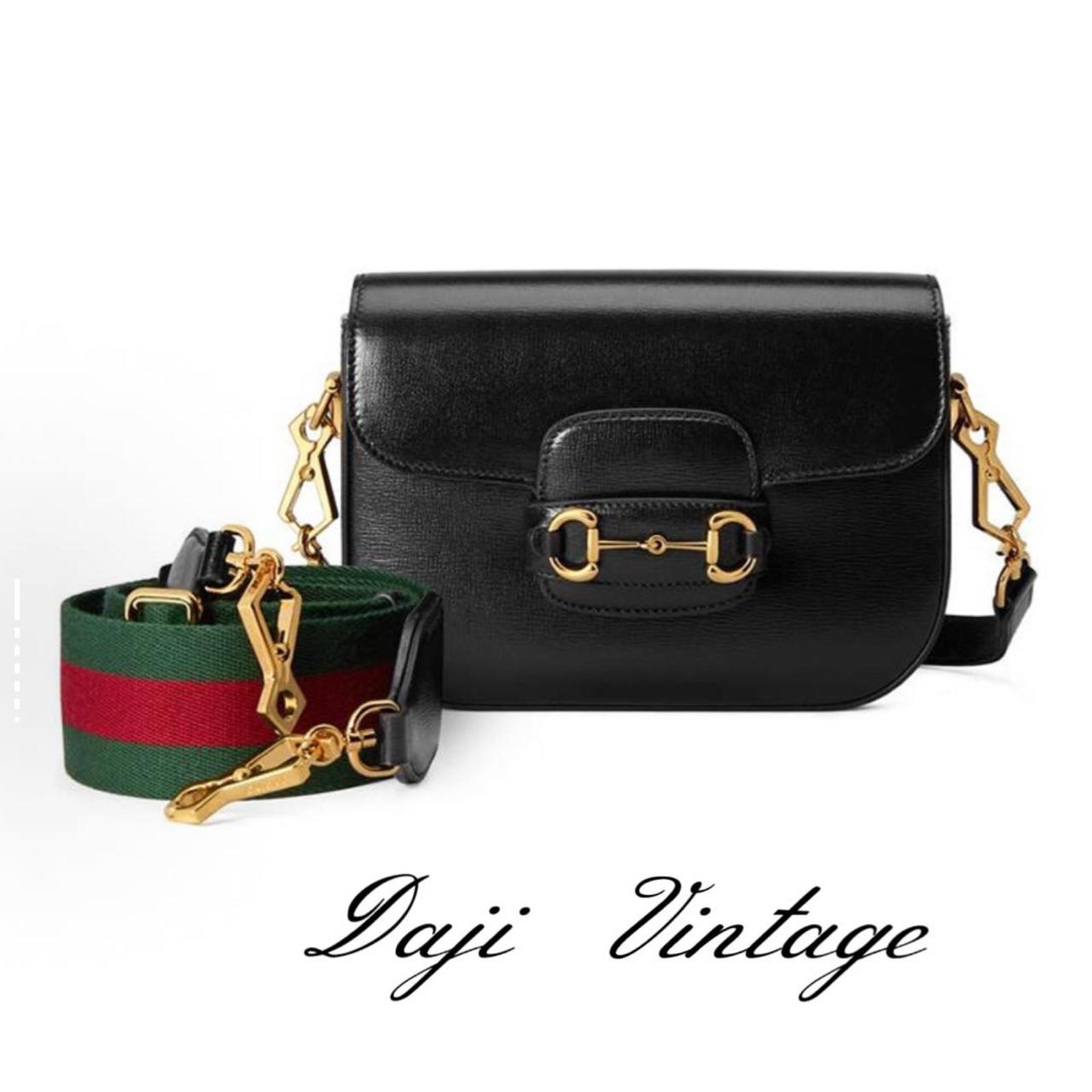 大吉中古/Gucci古驰黑金1955mini马鞍斜挎包