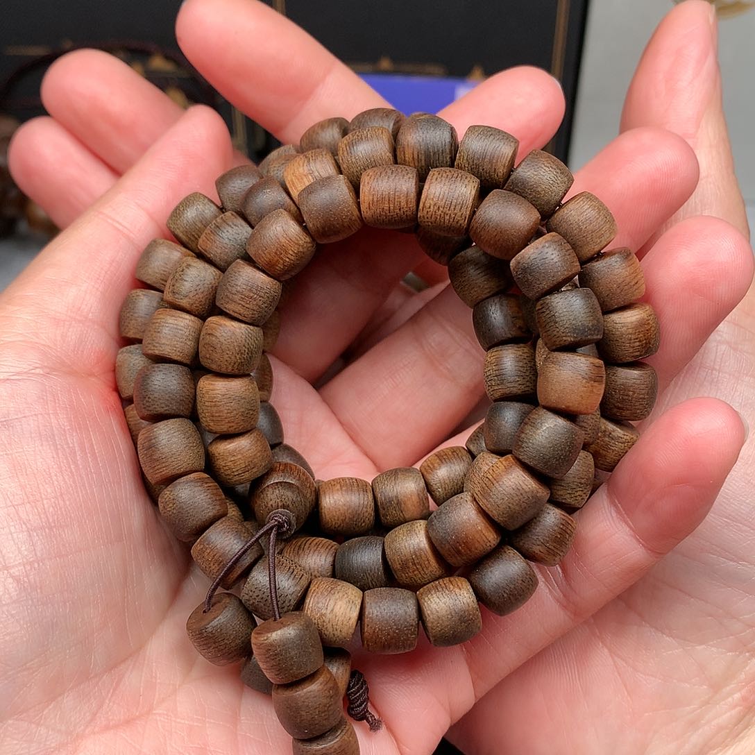 沉香手串江**哥越南芽庄白棋楠