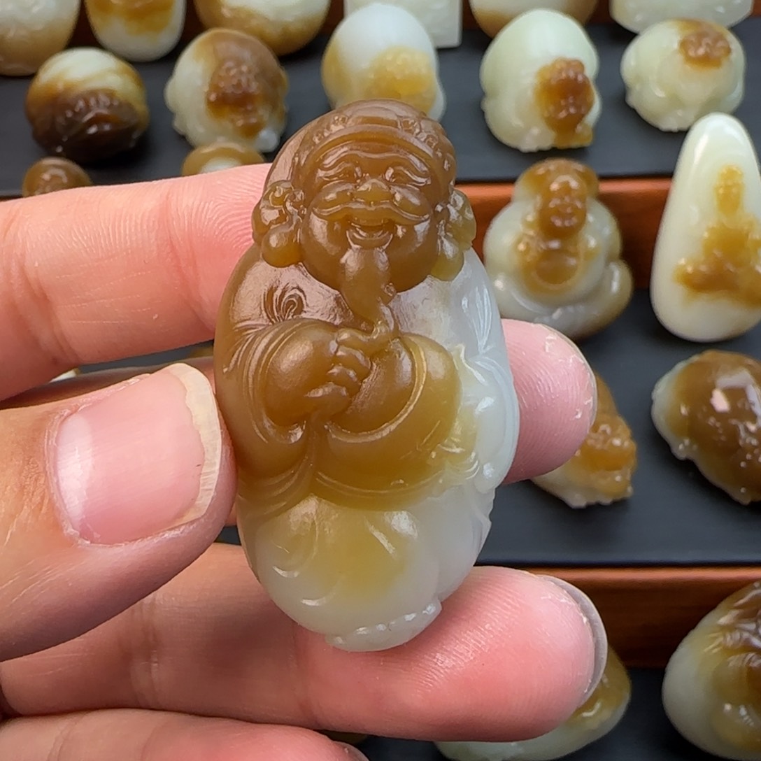 和田玉（糖玉）颈饰未镶嵌随**好定制