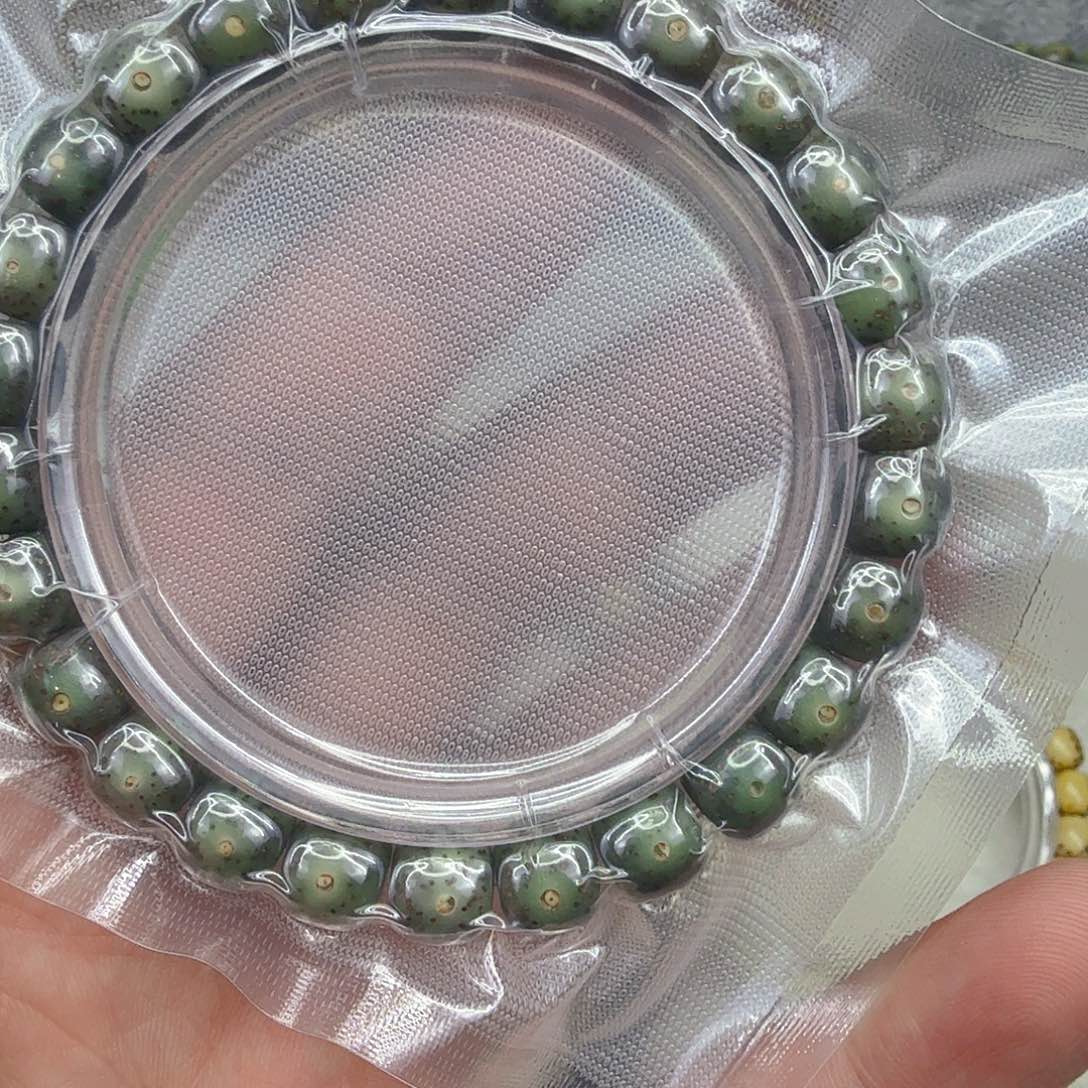 星月菩提手串4高端绿星月菩提单圈9×8