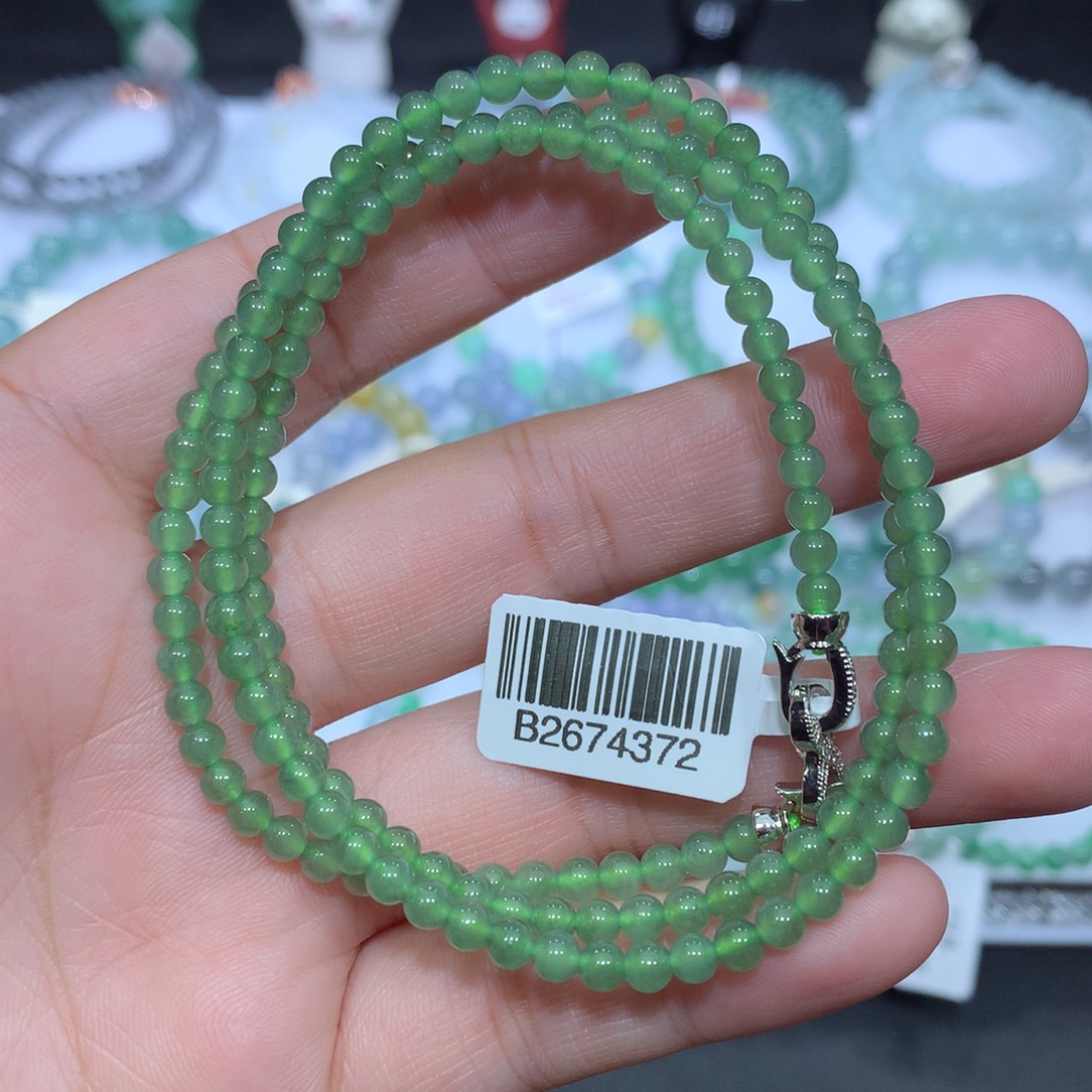 翡翠未镶嵌手串天然