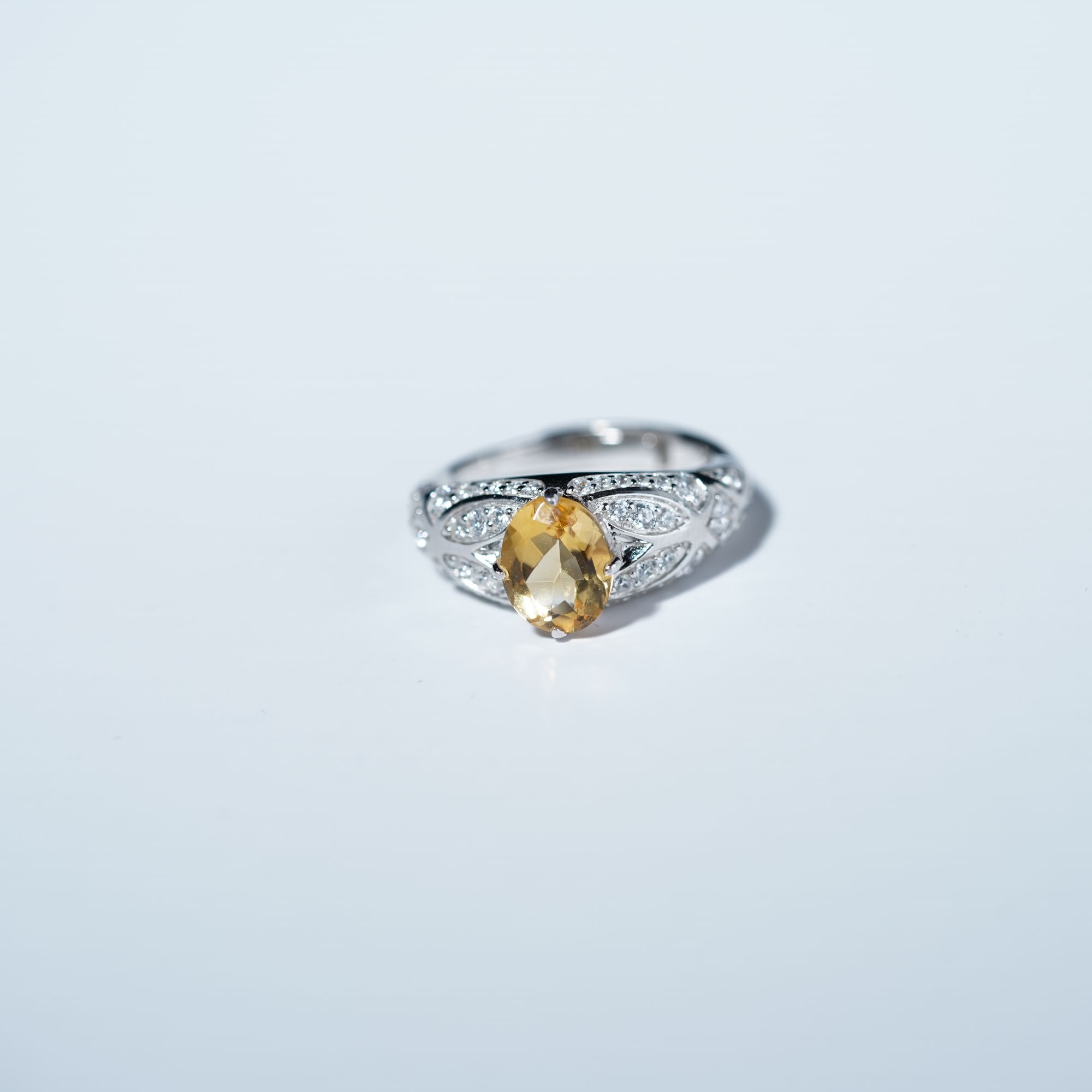 JSHSJ0427-黄水晶戒指（主石约：1.85ct)